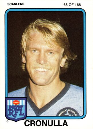 1981 Scanlens Common Card - Base 068 Rick Bourke Cronulla Sharks