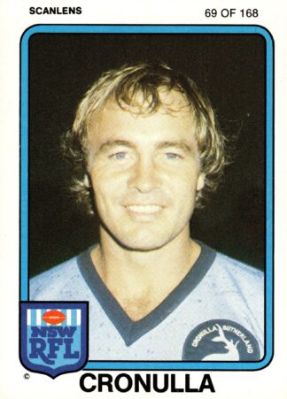 1981 Scanlens Common Card - Base 069 Steve Edmonds Cronulla Sharks