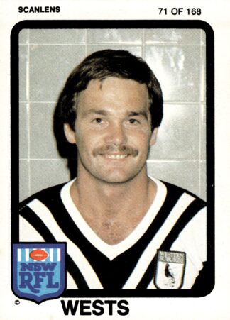1981 Scanlens Common Card - Base 071 Bob Cooper Western Suburbs Magpies