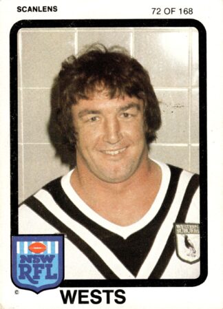 1981 Scanlens Common Card - Base 072 John Donnelly Western Suburbs Magpies
