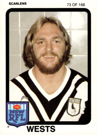 1981 Scanlens Common Card - Base 073 John McLeod Western Suburbs Magpies
