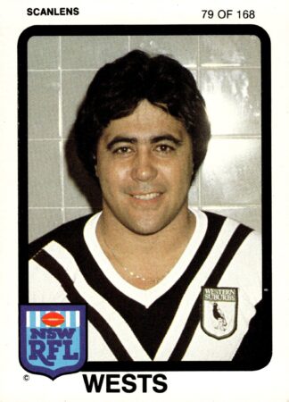 1981 Scanlens Common Card - Base 079 Ted Goodwin Western Suburbs Magpies