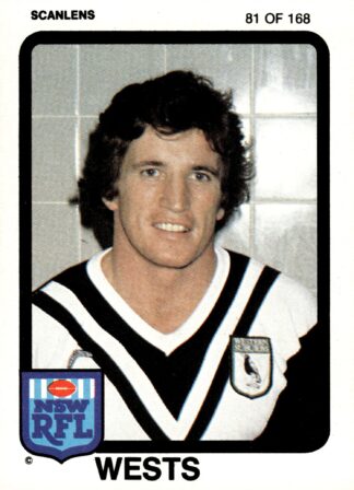 1981 Scanlens Common Card - Base 081 Garry Dowling Western Suburbs Magpies