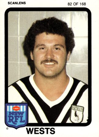 1981 Scanlens Common Card - Base 082 Tom Arber Western Suburbs Magpies