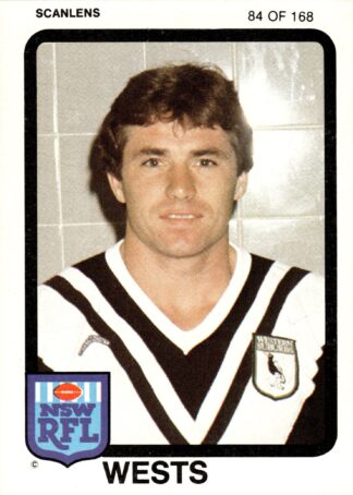 1981 Scanlens Common Card - Base 084 Wayne Smith Western Suburbs Magpies