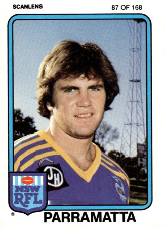 1981 Scanlens Common Card - Base 087 Neil Hunt Parramatta Eels