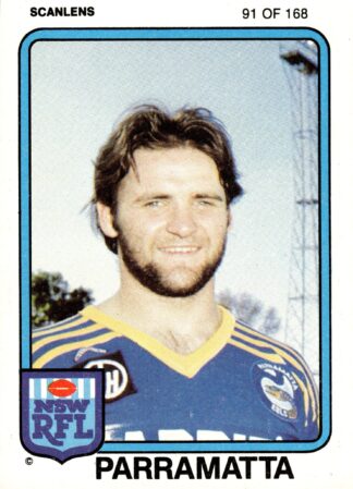 1981 Scanlens Common Card - Base 091 Eric Grothe Parramatta Eels