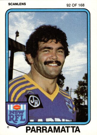 1981 Scanlens Common Card - Base 092 Kevin Stevens Parramatta Eels