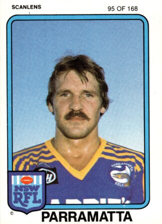 1981 Scanlens Common Card - Base 095 Phil Mann Parramatta Eels