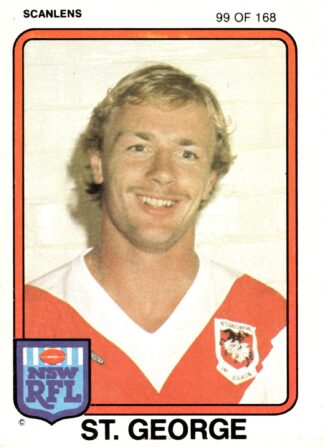 1981 Scanlens Common Card - Base 099 Brian Johnson St George Dragons