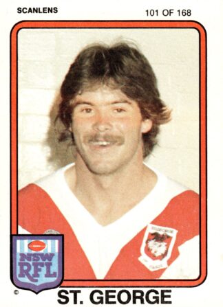 1981 Scanlens Common Card - Base 101 Steve Morris St George Dragons