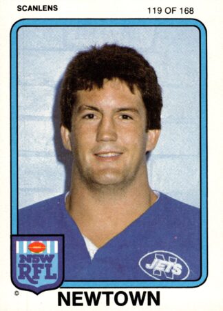 1981 Scanlens Common Card - Base 119 Steve Bowden Newtown Jets