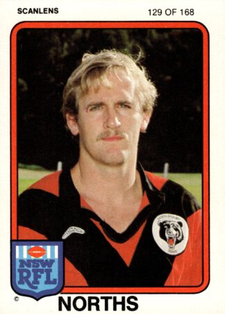 1981 Scanlens Common Card - Base 129 Alan Sheppard North Sydney Bears