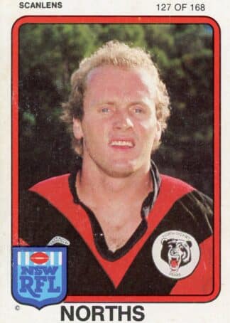 1981 Scanlens Common Card - Base 140 Error Simon Brockwall North Sydney Bears