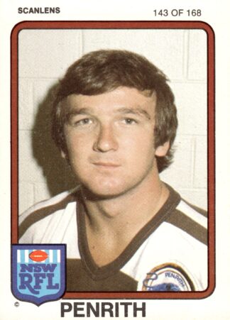 1981 Scanlens Common Card - Base 143 Warren Fenton Penrith Panthers
