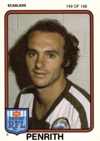 1981 Scanlens Common Card - Base 149 Glenn West Penrith Panthers