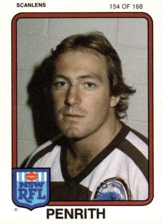 1981 Scanlens Common Card - Base 154 Ken Wolffe Penrith Panthers