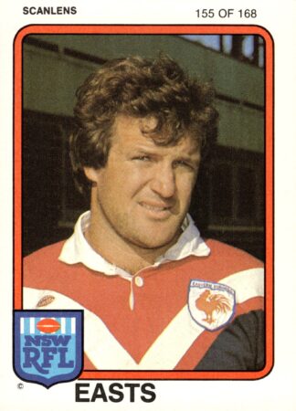 1981 Scanlens Common Card - Base 155 Ron Giteau Eastern Suburbs Roosters