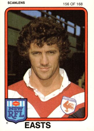 1981 Scanlens Common Card - Base 156 Terry Fahey Eastern Suburbs Roosters