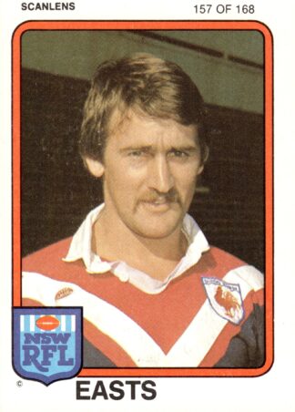1981 Scanlens Common Card - Base 157 Robert Laurie Eastern Suburbs Roosters
