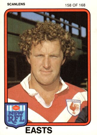 1981 Scanlens Common Card - Base 158 John Harvey Eastern Suburbs Roosters