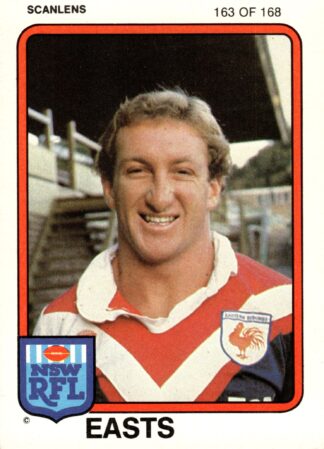 1981 Scanlens Common Card - Base 163 John Tobin Eastern Suburbs Roosters