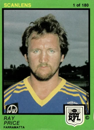 1982 Scanlens Common Card - Base 001 Ray Price Parramatta Eels