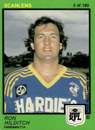 1982 Scanlens Common Card - Base 002 Ron Hilditch Parramatta Eels