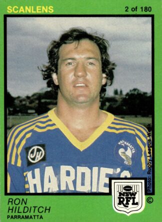 1982 Scanlens Common Card - Base 002 Ron Hilditch Parramatta Eels