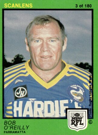 1982 Scanlens Common Card - Base 003 Bob O'Reilly Parramatta Eels