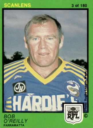 1982 Scanlens Common Card - Base 003 Bob O'Reilly Parramatta Eels