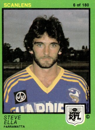 1982 Scanlens Common Card - Base 006 Steve Ella Parramatta Eels