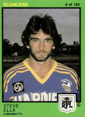1982 Scanlens Common Card - Base 006 Steve Ella Parramatta Eels