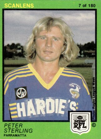 1982 Scanlens Common Card - Base 007 Peter Sterling Parramatta Eels