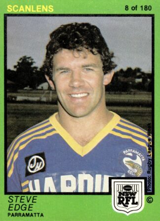 1982 Scanlens Common Card - Base 008 Steve Edge Parramatta Eels