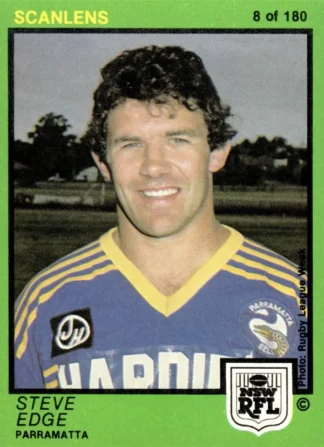 1982 Scanlens Common Card - Base 008 Steve Edge Parramatta Eels