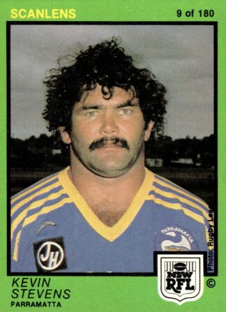 1982 Scanlens Common Card - Base 009 Kevin Stevens Parramatta Eels