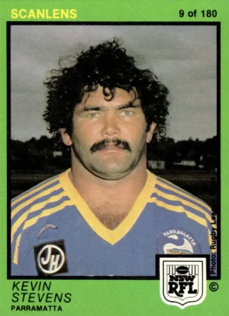 1982 Scanlens Common Card - Base 009 Kevin Stevens Parramatta Eels