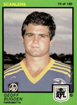 1982 Scanlens Common Card - Base 010 Geoff Bugden Parramatta Eels