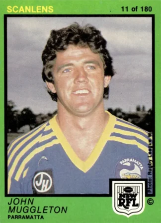 1982 Scanlens Common Card - Base 011 John Muggleton Parramatta Eels