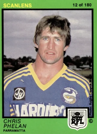 1982 Scanlens Common Card - Base 012 Chris Phelan Parramatta Eels