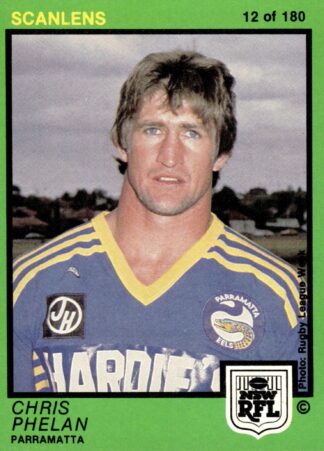 1982 Scanlens Common Card - Base 012 Chris Phelan Parramatta Eels