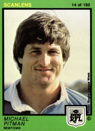 1982 Scanlens Common Card - Base 014 Michael Pitman Newtown Jets