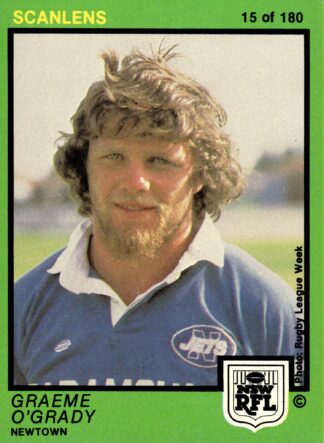 1982 Scanlens Common Card - Base 015 Graeme O'Grady Newtown Jets