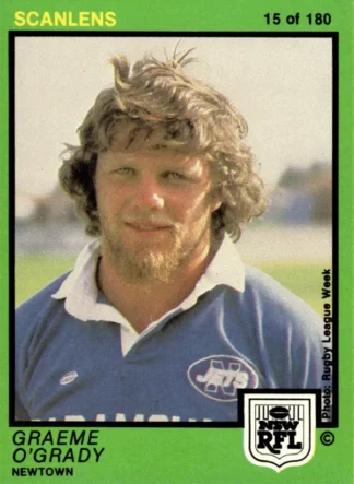 1982 Scanlens Common Card - Base 015 Graeme O'Grady Newtown Jets