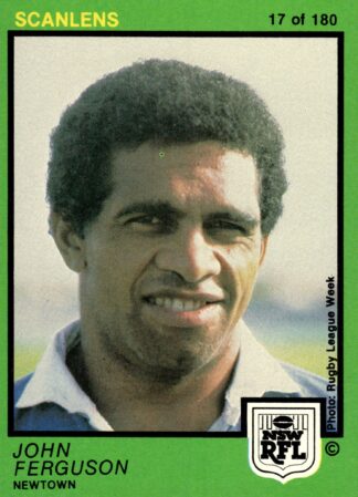 1982 Scanlens Common Card - Base 017 John Ferguson Newtown Jets