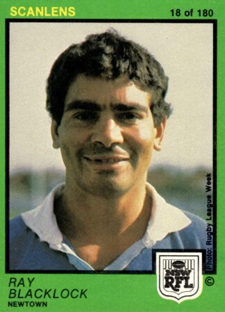 1982 Scanlens Common Card - Base 018 Ray Blacklock Newtown Jets
