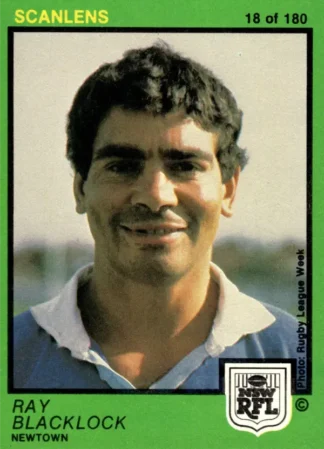 1982 Scanlens Common Card - Base 018 Ray Blacklock Newtown Jets