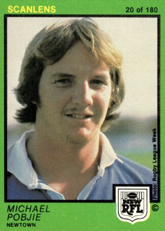 1982 Scanlens Common Card - Base 020 Michael Pobjie Newtown Jets