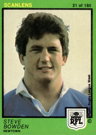 1982 Scanlens Common Card - Base 021 Steve Bowden Newtown Jets